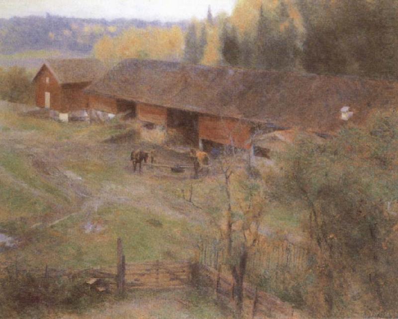 Erik Werenskiold Autumn oil painting picture